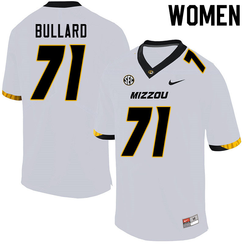 Women #71 D.J. Bullard Missouri Tigers College Football Jerseys Sale-White